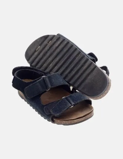 Zara Sandalia azul velcro