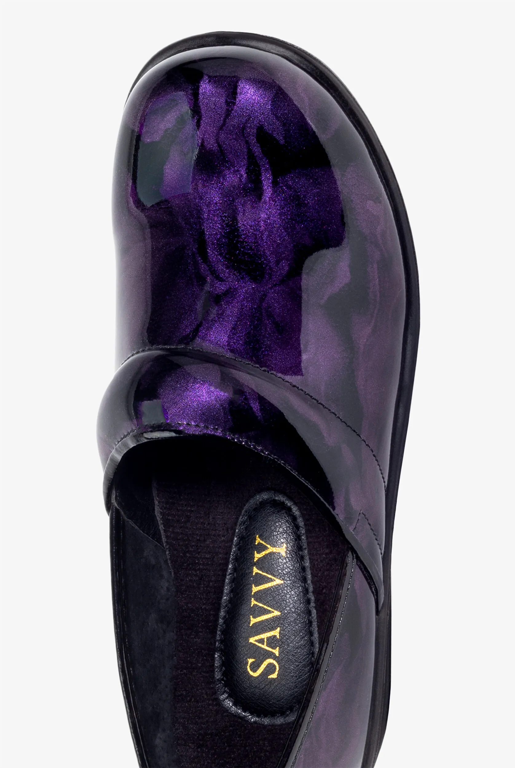 Zuecos de enfermería Savvy Brandy Deep Wave para mujer