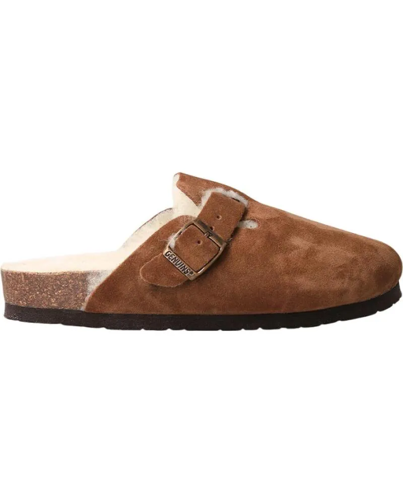 Zuecos GENUINS  de Mujer RIVA VELOUR WOOL G105938  MARRóN